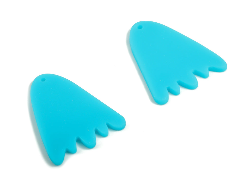 Acrylic Mountain Earring Charms - Blue Mountain Pendant - Jewelry Supplies - Color Code:A497 - 29.39x22.91x2.25mm - AC2026-A497 - DOMEDBAZAAR