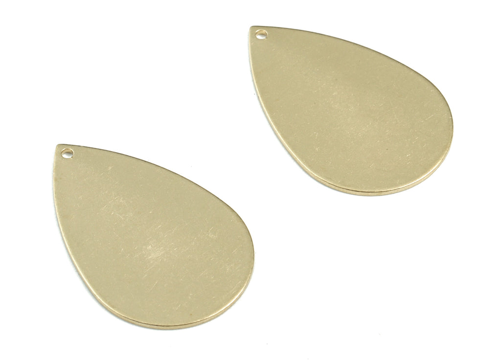 Personalized stamping blank - Brass Drop Stamping Blank - Raw Brass Drop Earring Charms and Pendant  - 30.39x19.91x0.82mm - PP3606 - DOMEDBAZAAR