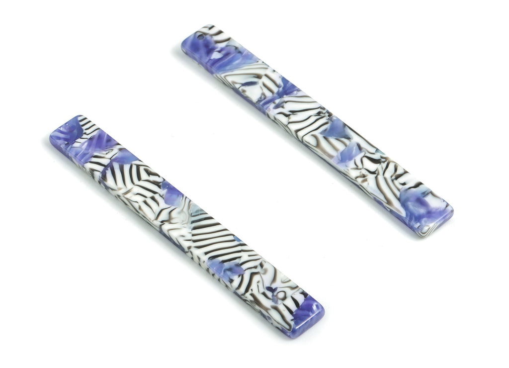 Acetate Stick Charms - Bar Earrings and Pendant - Earring Findings - Jewelry Supplys - Color Code: A517 - 59.7x7.8x2.5mm - AC1049-A517 - DOMEDBAZAAR