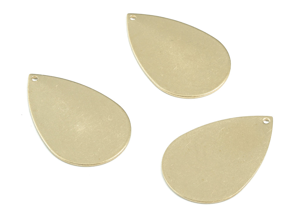 Personalized stamping blank - Brass Drop Stamping Blank - Raw Brass Drop Earring Charms and Pendant  - 30.39x19.91x0.82mm - PP3606 - DOMEDBAZAAR