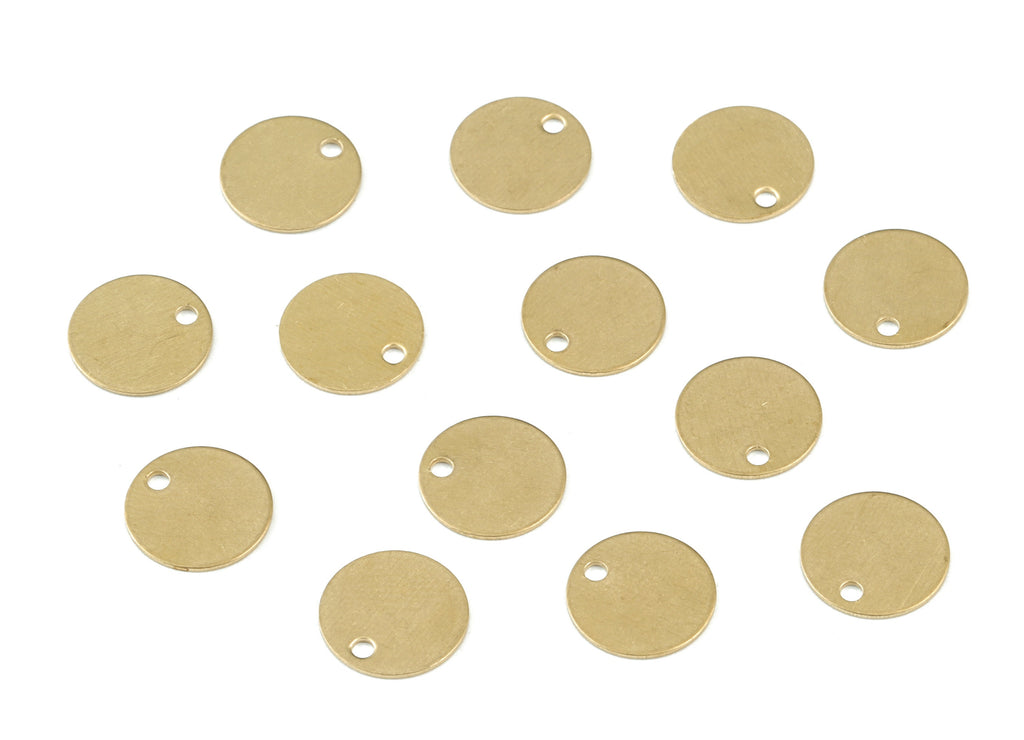 Personalized stamping blank - Brass Mini Coin Stamping Blank - Raw Brass Mini Round Earring Charms and Pendant  - 10x10x0.49mm - PP3605 - DOMEDBAZAAR