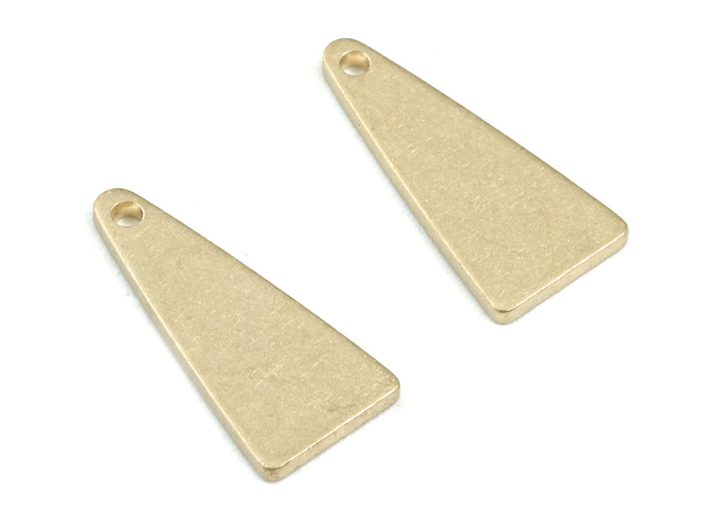 Personalized stamping blank - Brass Triangle Earring Charms - Raw Brass Triangle Pendant - Earring Findings  - 15x6.96x0.96mm - PP3607 - DOMEDBAZAAR