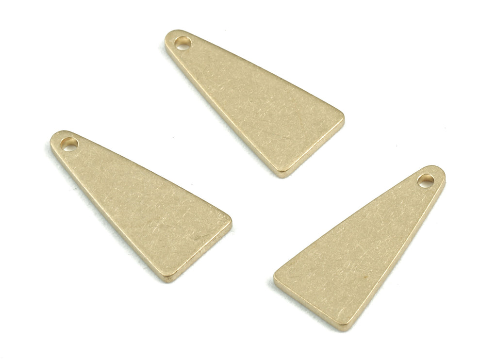 Personalized stamping blank - Brass Triangle Earring Charms - Raw Brass Triangle Pendant - Earring Findings  - 15x6.96x0.96mm - PP3607 - DOMEDBAZAAR
