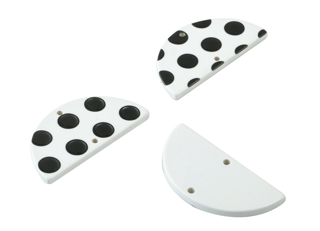 Acetate Semicircle Connectors - 2 Holes - Half Moon Earrings - Earring Findings - Color Code:A277 - 37.2x18.55x2.4mm - AC1794-A277 - DOMEDBAZAAR