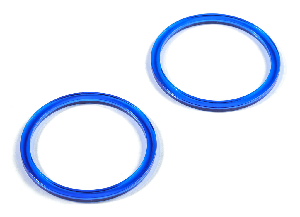 Acetate Circle Charms - Blue Hoop Earrings and Pendant - Earring Findings - Jewelry Supplies - Color Code: A70 - 43x43x2.7mm- AC1167-A70 - DOMEDBAZAAR