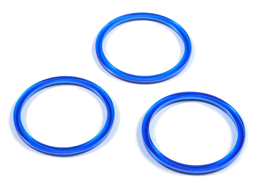 Acetate Circle Charms - Blue Hoop Earrings and Pendant - Earring Findings - Jewelry Supplies - Color Code: A70 - 43x43x2.7mm- AC1167-A70 - DOMEDBAZAAR