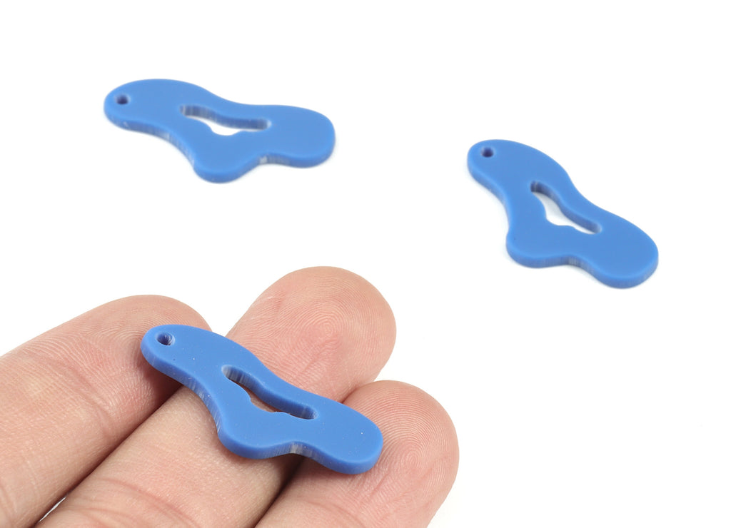 Acrylic Navy Cloud Earring Charms - Cloud Pendant - Earring Findings - Jewelry Supplies - Color Code:A522 - 29.73x14x1.92mm - AC2120-A522 - DOMEDBAZAAR