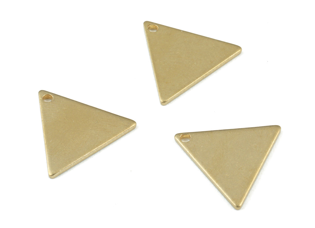 Personalized stamping blank - Brass Triangle Earring Charms - Raw Brass Triangle Pendant - Earring Findings  - 14.95x13.09x1.03mm - PP3611 - DOMEDBAZAAR