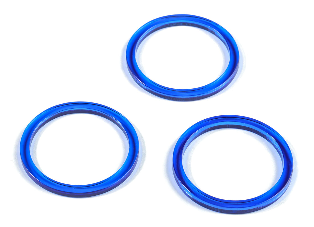 Acetate Hoop Earrings Charms - Blue Circle Pendant - Earring Findings - Jewelry Supplies - Color Code:A70 - 36x36x2.28mm- AC1168-A70 - DOMEDBAZAAR