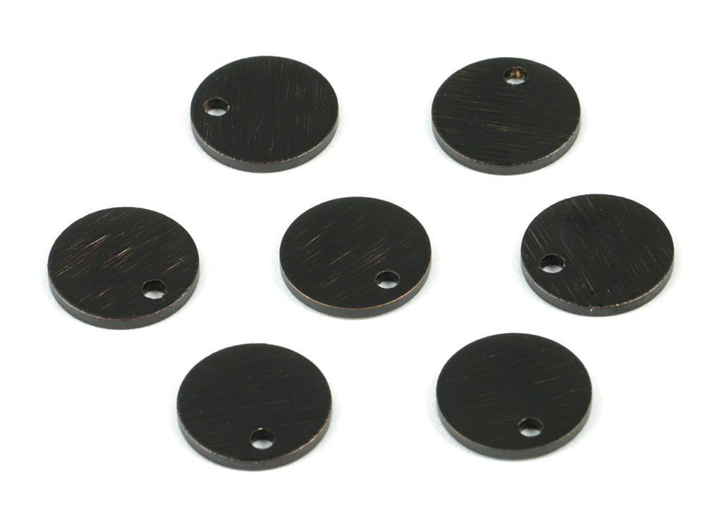 Black Mini Circle Earring Charms - Brass Black Mini Round Charm - Jewelry Supplies - 8.07x8.07x0.83mm - PP3559B - DOMEDBAZAAR