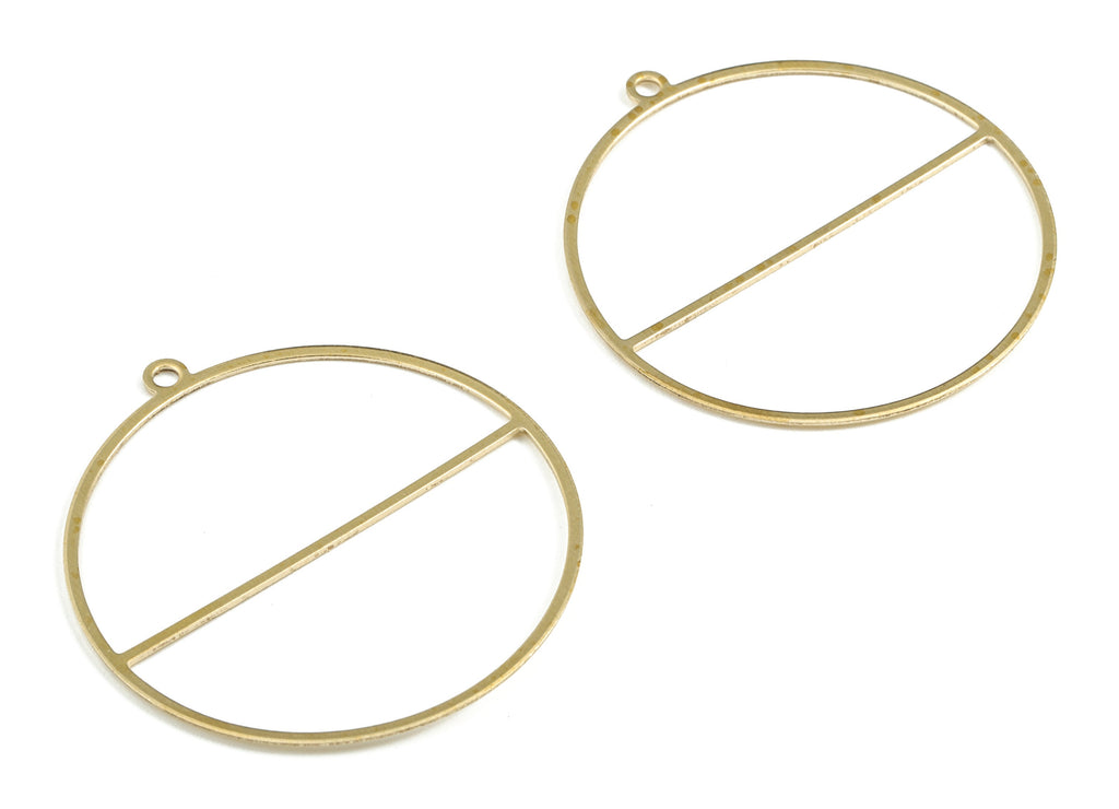 BRASS EARRINGS Finding, Raw Brass Circle Earrings, Jewelry Making Round Earrings, Pendant DIY Jewelry Supplies, 40.88 X 38.13 X 0.59 PP3618 - DOMEDBAZAAR