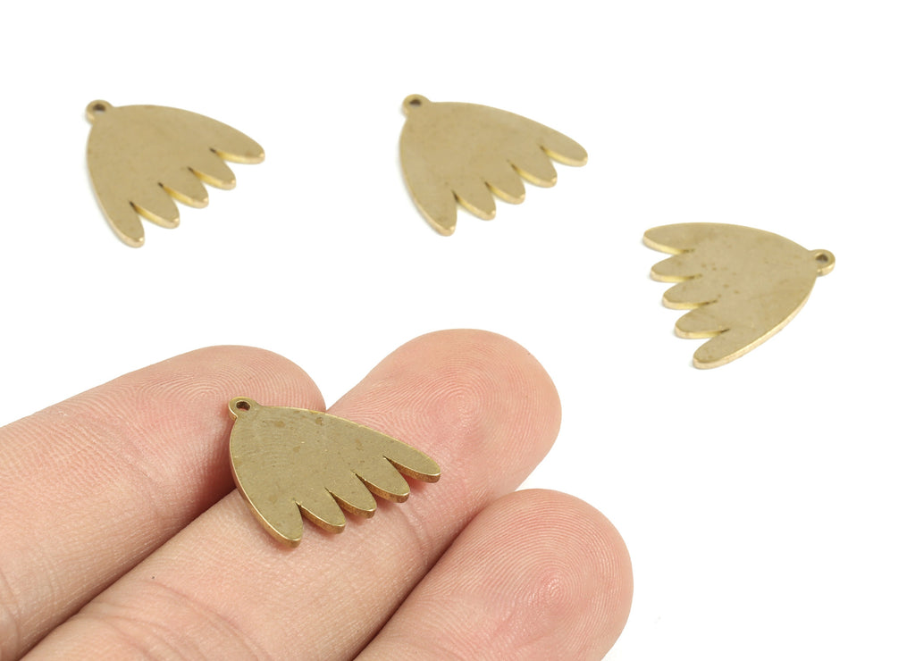Personalized stamping blank - Brass Mountain Earring Charms - Raw Brass Mountain Pendant - Earring Findings -  17.82x17.4x1.04mm - PP3749 - DOMEDBAZAAR