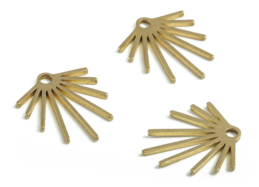 Brass Fringe Earring Charms - Raw Brass Fringe Pendant - Earring Findings - Jewelry Supplies - 16.1x13.95x0.95mm - PP3737 - DOMEDBAZAAR