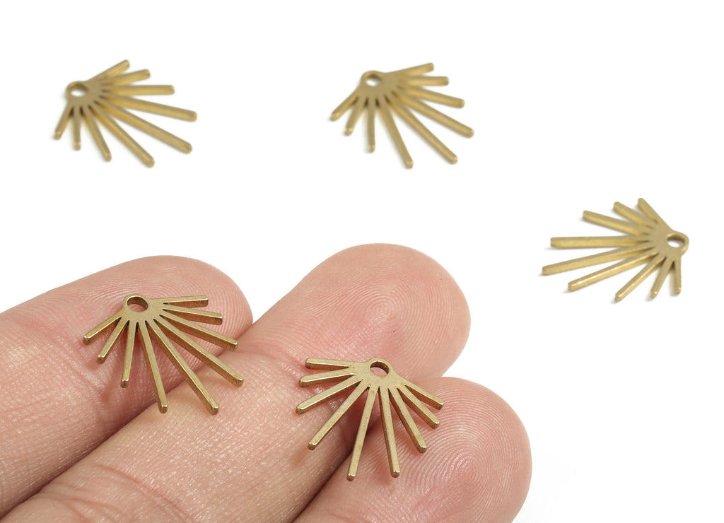 Brass Fringe Earring Charms - Raw Brass Fringe Pendant - Earring Findings - Jewelry Supplies - 16.1x13.95x0.95mm - PP3737 - DOMEDBAZAAR