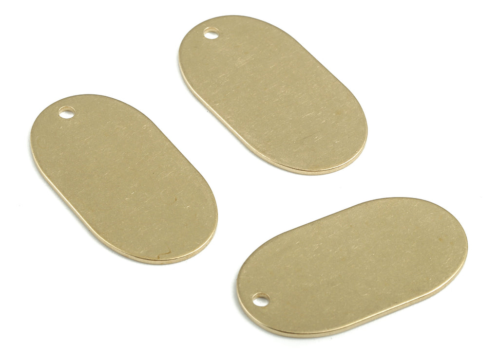 Personalized stamping blank - Brass Oval Earring Charms - Raw Brass Oval Pendant - Earring Findings  - 26.99x14.62x0.8mm - PP3681 - DOMEDBAZAAR