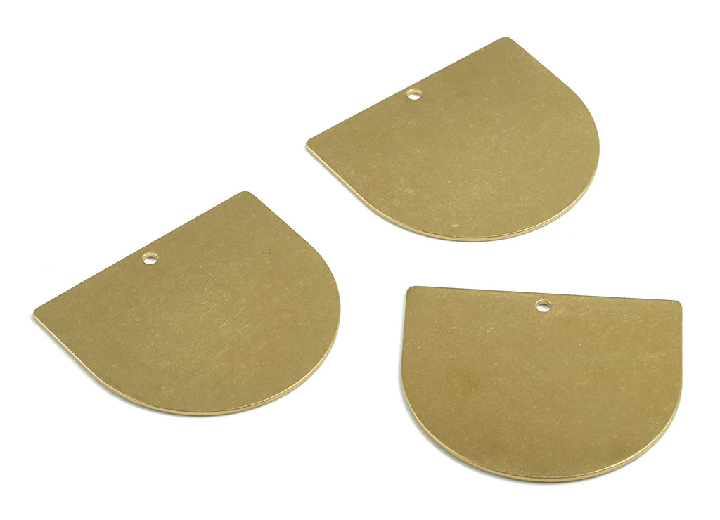 Personalized stamping blank - Brass D Earring Charms - Raw Brass D Pendant - Earring Findings  - 33.4x29.28x0.9mm - PP3683 - DOMEDBAZAAR