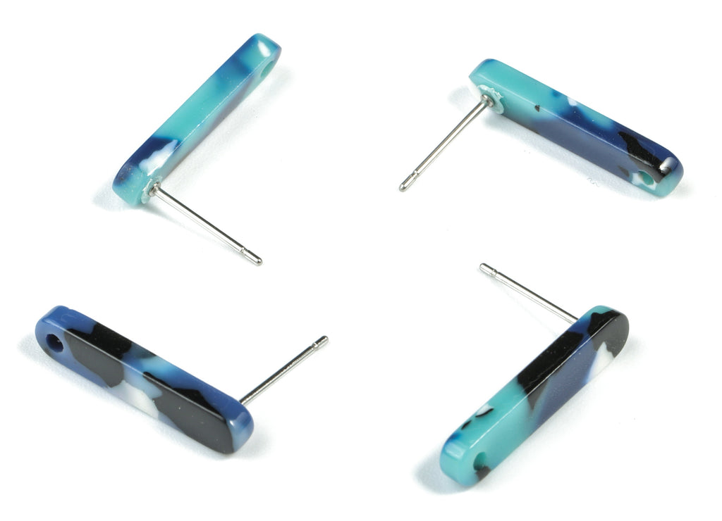 Acetate Stick Earring Post - Stick Earring Stud - Earring Post - Jewelry Supplies - Color Code: A16 - 20.6x4.27x2.6mm - AC1577-A16 - DOMEDBAZAAR
