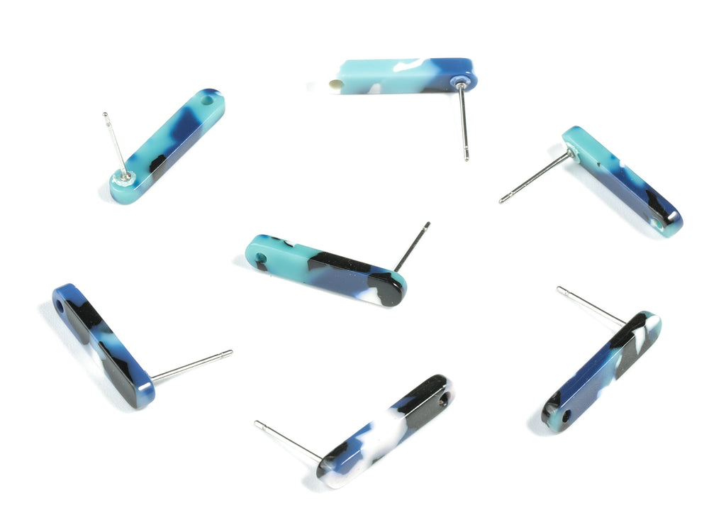 Acetate Stick Earring Post - Stick Earring Stud - Earring Post - Jewelry Supplies - Color Code: A16 - 20.6x4.27x2.6mm - AC1577-A16 - DOMEDBAZAAR