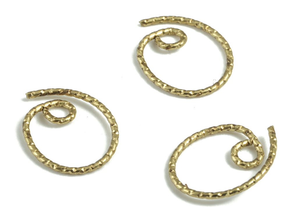 Brass O Letter Pendant - Raw Brass Wave Letter O Charms - Brass Wire - Jewelry Making Supplies - 12.24x10.08x0.66mm - PP3639O - DOMEDBAZAAR