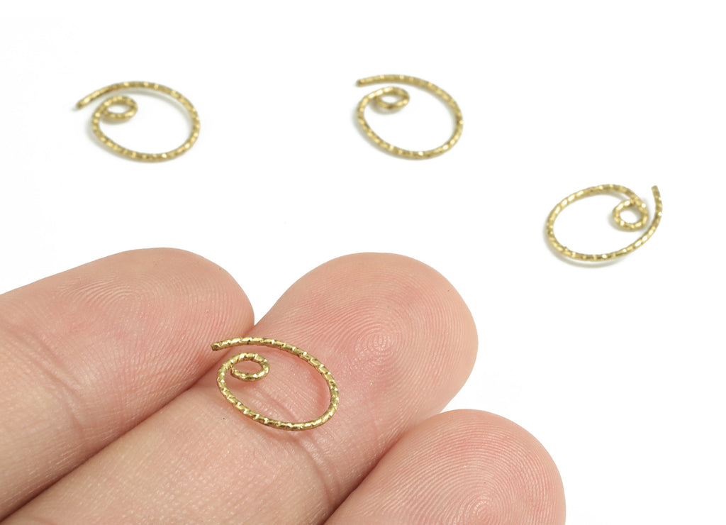 Brass O Letter Pendant - Raw Brass Wave Letter O Charms - Brass Wire - Jewelry Making Supplies - 12.24x10.08x0.66mm - PP3639O - DOMEDBAZAAR