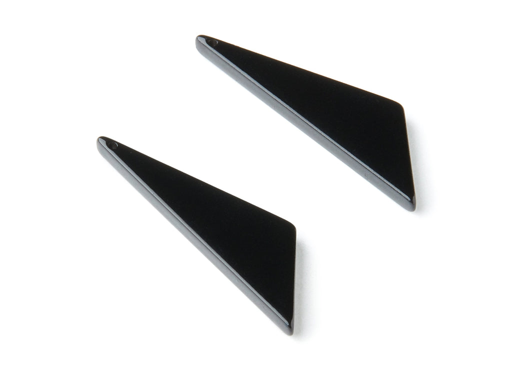 Acetate Acrylic Earring Charms - Triangle Shaped Acetate Acrylic Pendant - 1 Hole - Color Code:A66 - 40x11.44x2.68mm - AC1162E - DOMEDBAZAAR