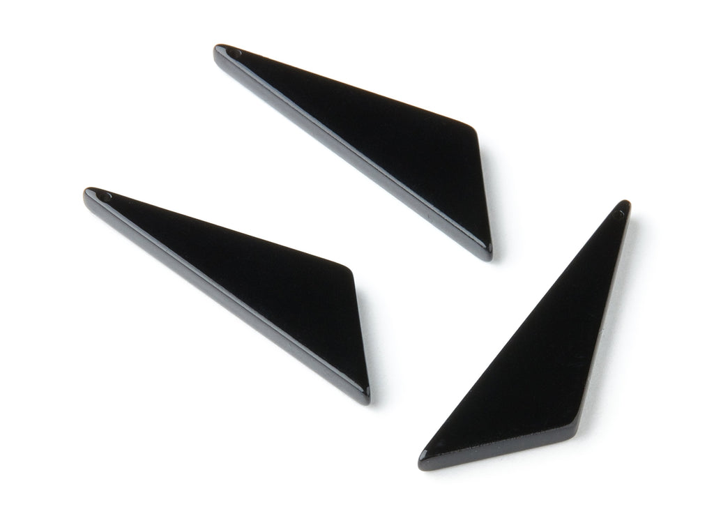 Acetate Acrylic Earring Charms - Triangle Shaped Acetate Acrylic Pendant - 1 Hole - Color Code:A66 - 40x11.44x2.68mm - AC1162E - DOMEDBAZAAR