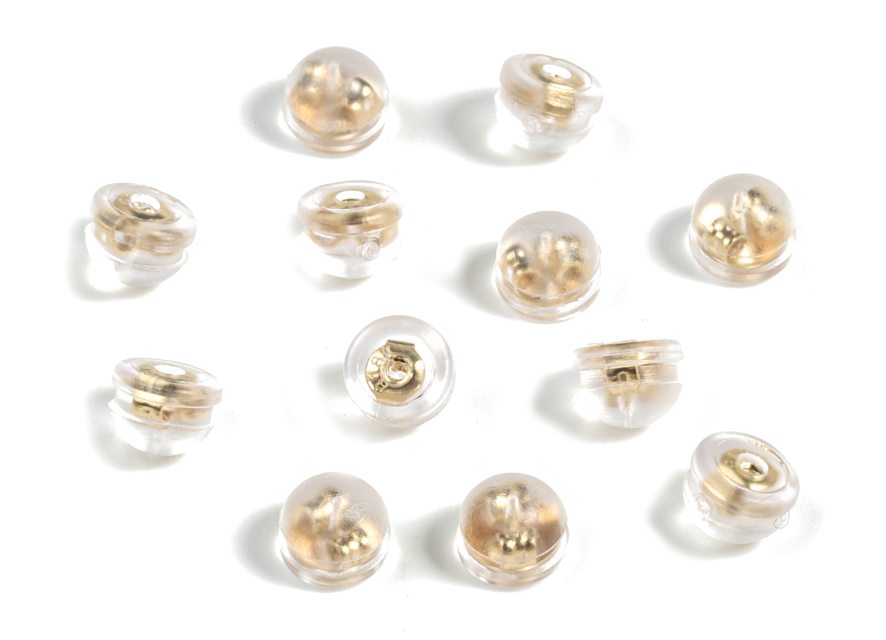 Amazon.com: Earring Backs for Sensitive Ears, 200pcs Silicone Clear for  Studs Earring Hooks Hypo-allergenic Earring Stoppers Jewelry Accessories