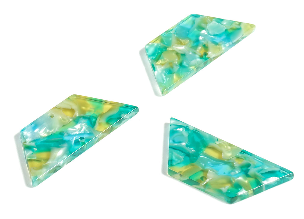 Acetate Trapezoid Connectors - 2 Holes - Trapezoid Earrings - Earring Findings - Color Code:A75 - 36.62x16x2.67mm - AC1802-A75 - DOMEDBAZAAR