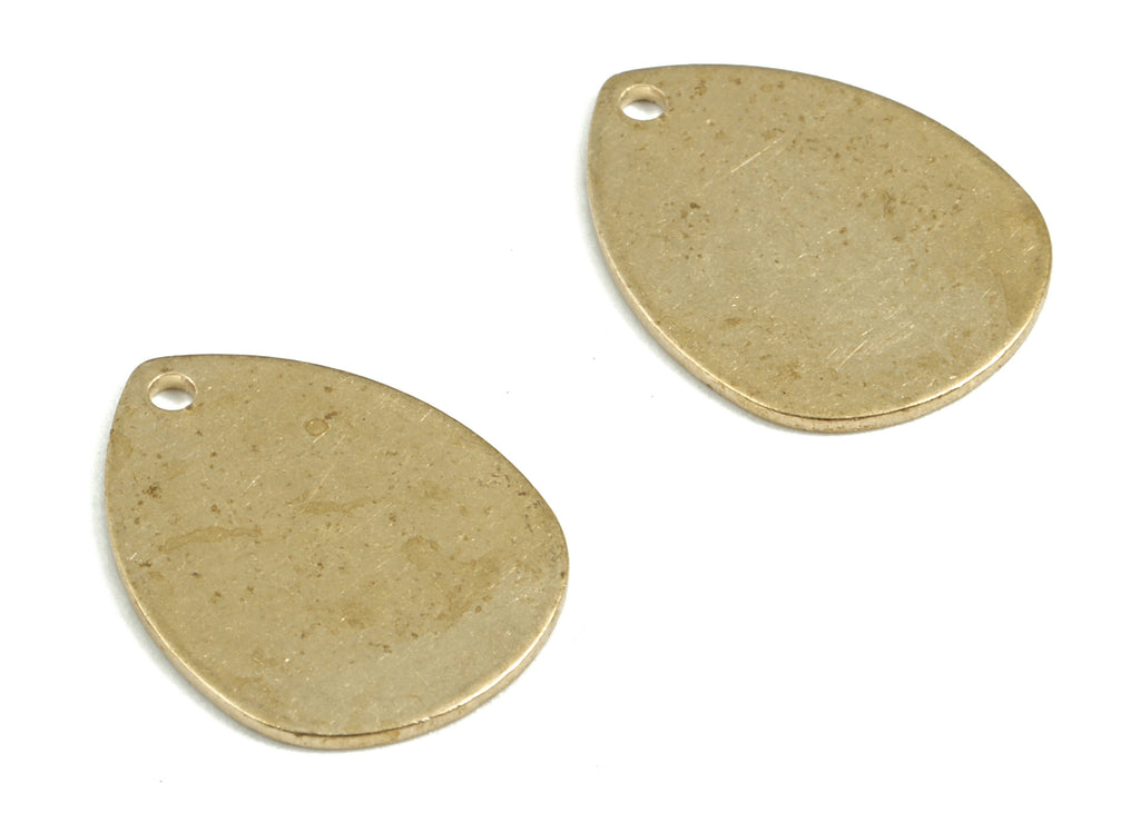 Personalized stamping blank - Brass Drop Earring Charms - Raw Brass Drop Pendant - Earring Findings  - 17.64x13.49x0.76mm - PP3677 - DOMEDBAZAAR