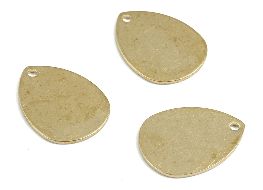 Personalized stamping blank - Brass Drop Earring Charms - Raw Brass Drop Pendant - Earring Findings  - 17.64x13.49x0.76mm - PP3677 - DOMEDBAZAAR
