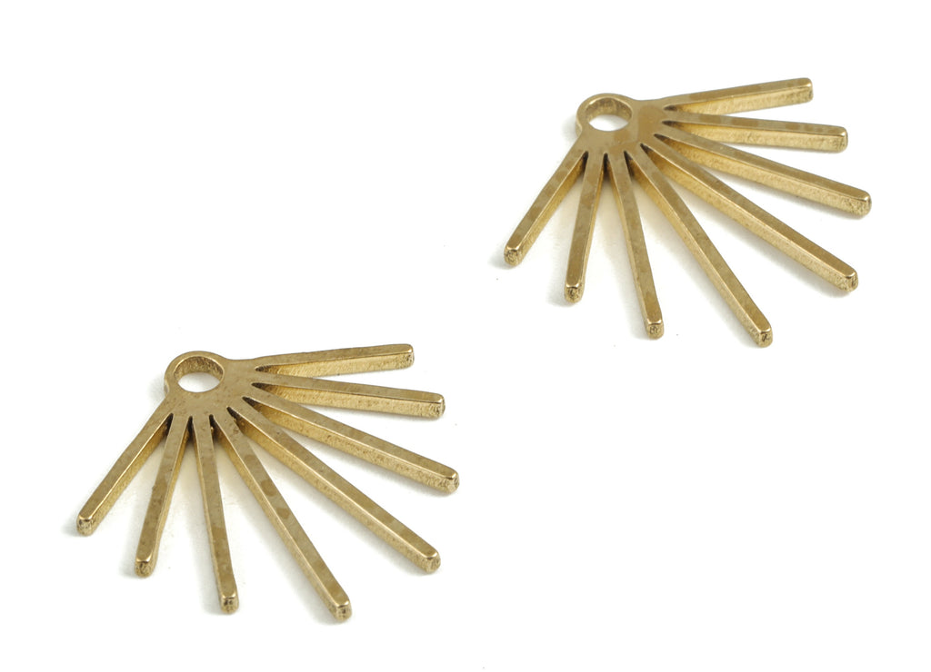 Brass Fringe Earring Charms - Raw Brass Fringe Pendant - Earring Findings - Jewelry Supplies - 16.92x15.49x0.99mm - PP3746 - DOMEDBAZAAR