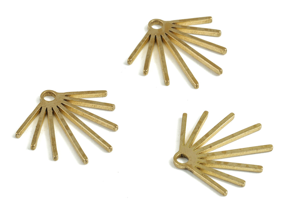 Brass Fringe Earring Charms - Raw Brass Fringe Pendant - Earring Findings - Jewelry Supplies - 16.92x15.49x0.99mm - PP3746 - DOMEDBAZAAR