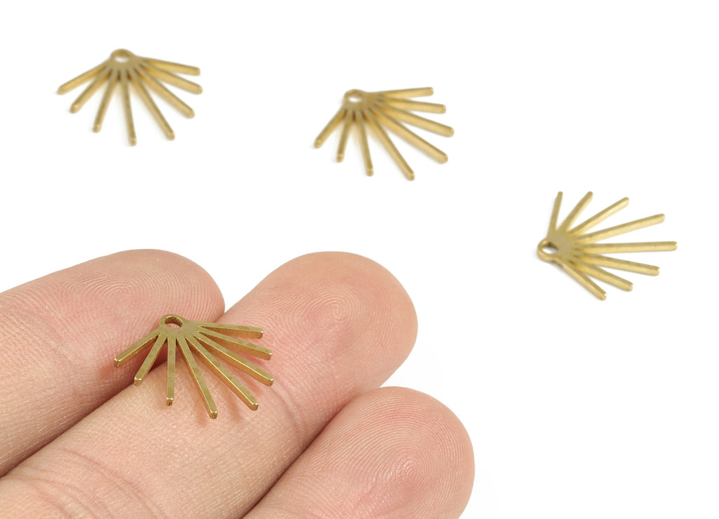 Brass Fringe Earring Charms - Raw Brass Fringe Pendant - Earring Findings - Jewelry Supplies - 16.92x15.49x0.99mm - PP3746 - DOMEDBAZAAR