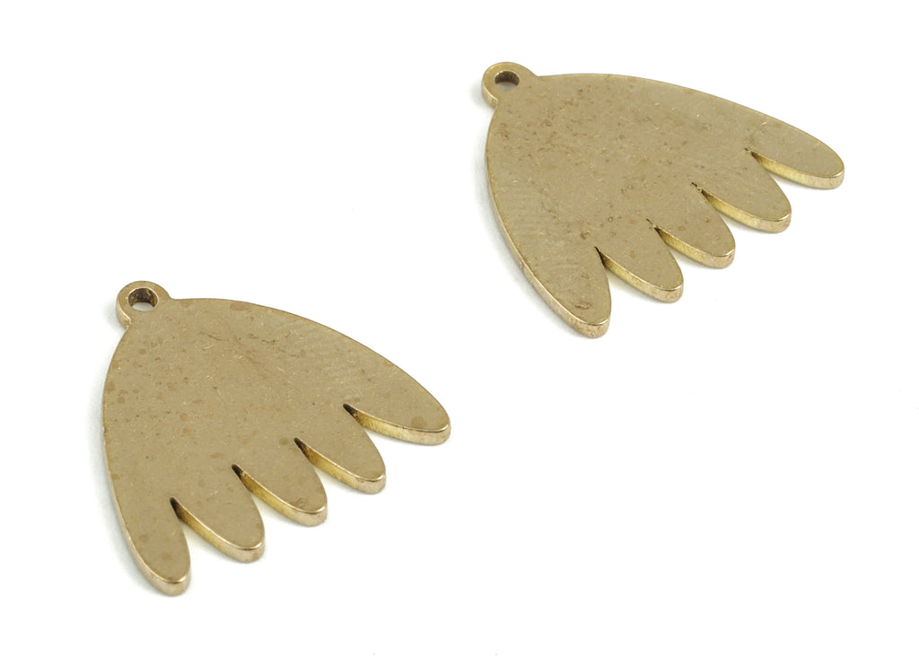 Personalized stamping blank - Brass Mountain Earring Charms - Raw Brass Mountain Pendant - Earring Findings -  17.82x17.4x1.04mm - PP3749 - DOMEDBAZAAR