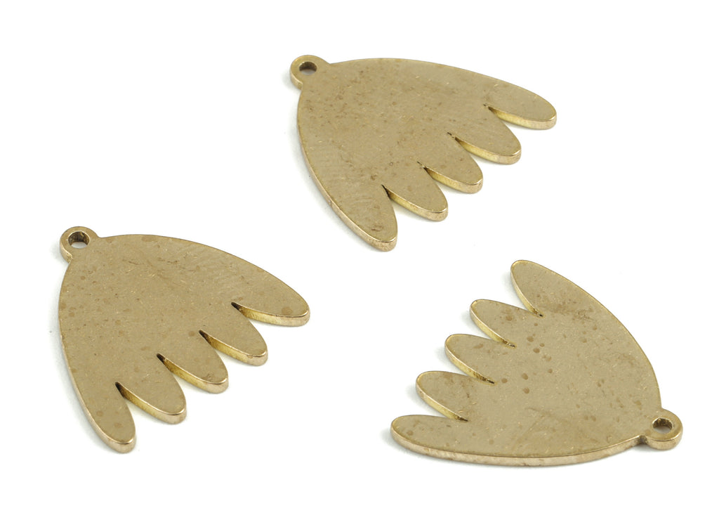 Personalized stamping blank - Brass Mountain Earring Charms - Raw Brass Mountain Pendant - Earring Findings -  17.82x17.4x1.04mm - PP3749 - DOMEDBAZAAR