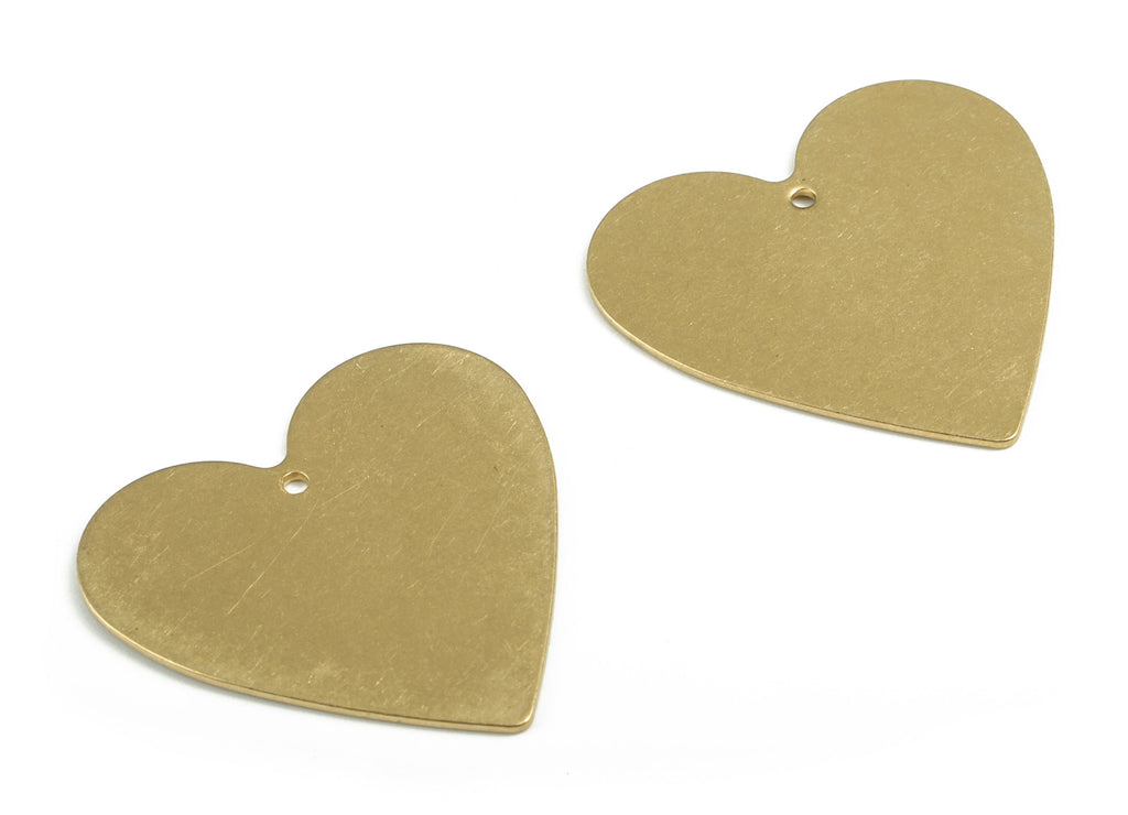 Personalized stamping blank - Brass Heart Earring Charms - Raw Brass Heart Pendant - Earring Findings  - 31.5x31.13x0.82mm - PP3673 - DOMEDBAZAAR