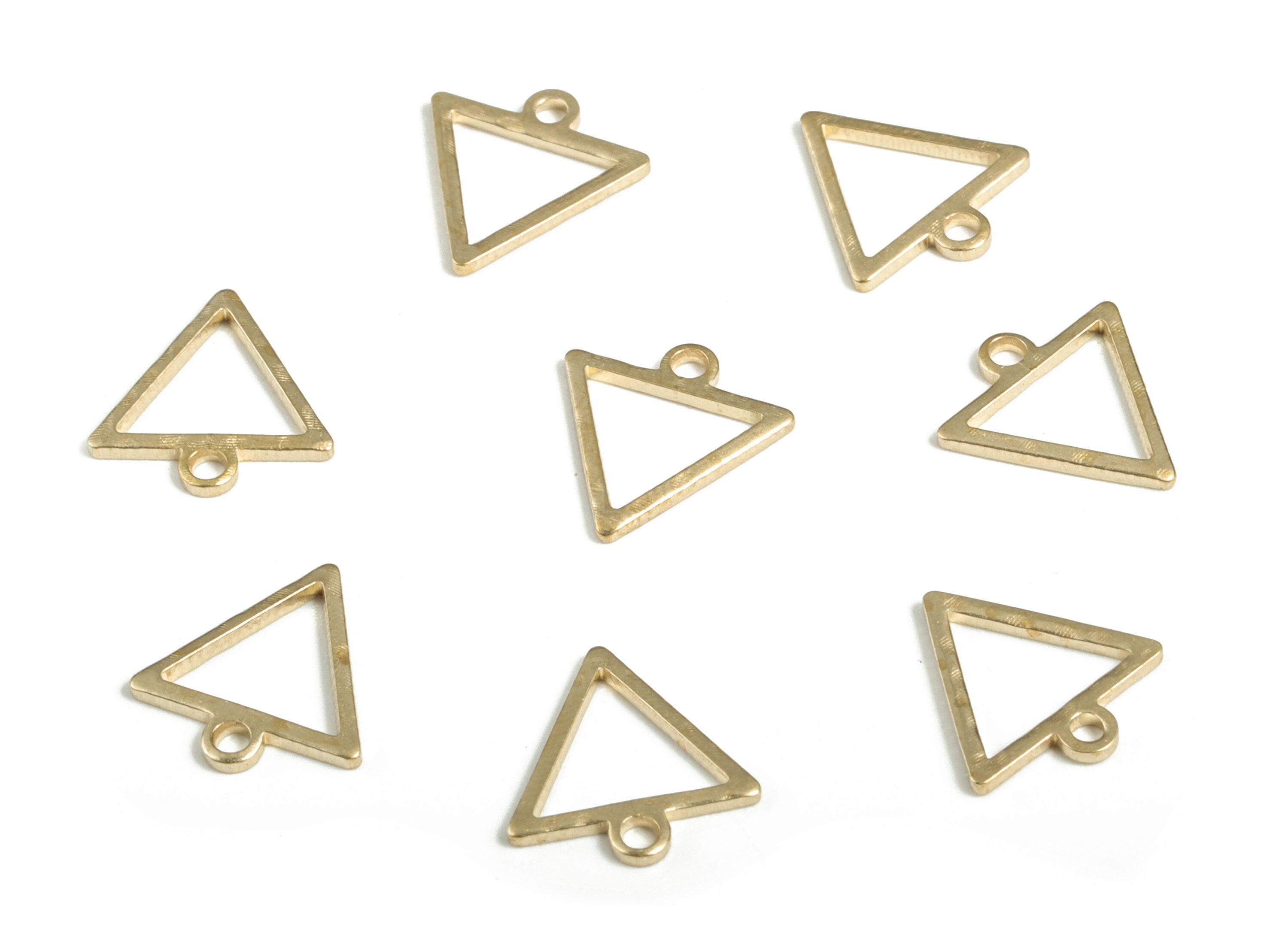 Brass Hammered Triangle Earring Charms - Raw Brass Triangle Pendant - –  DOMEDBAZAAR
