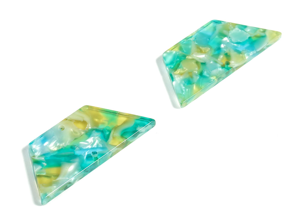 Acetate Trapezoid Connectors - 2 Holes - Trapezoid Earrings - Earring Findings - Color Code:A75 - 36.62x16x2.67mm - AC1802-A75 - DOMEDBAZAAR
