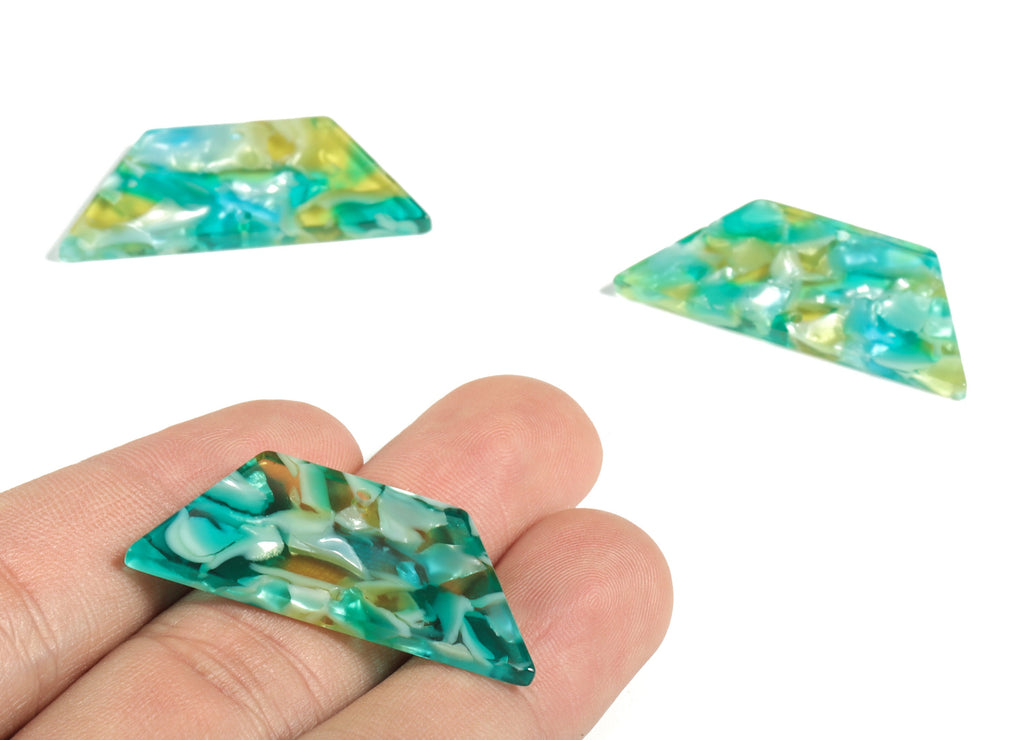Acetate Trapezoid Connectors - 2 Holes - Trapezoid Earrings - Earring Findings - Color Code:A75 - 36.62x16x2.67mm - AC1802-A75 - DOMEDBAZAAR