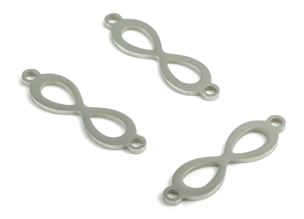 Stainless Steel Number 8 Connector - Stainless Steel Number 8 Earrings Charms - Jewelry Making Supplies - 25.47x6.92x0.97mm - SS1203 - DOMEDBAZAAR