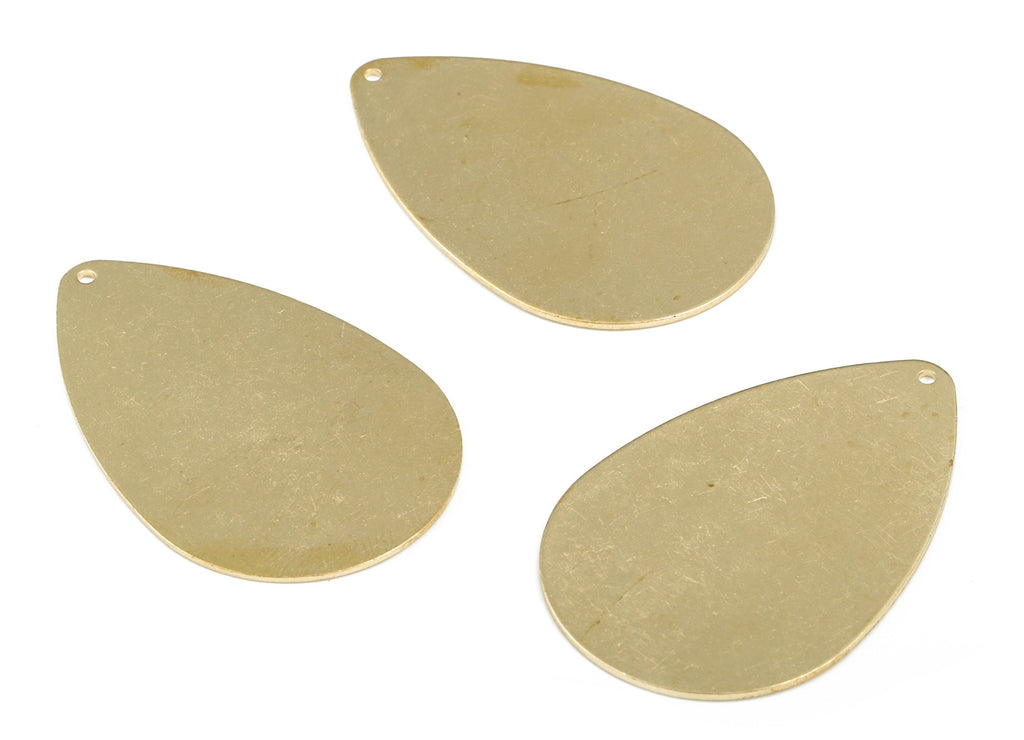Personalized stamping blank - Brass Drop Earring Charms - Raw Brass Drop Pendant - Earring Findings  - 43x28x0.93mm - PP3838 - DOMEDBAZAAR