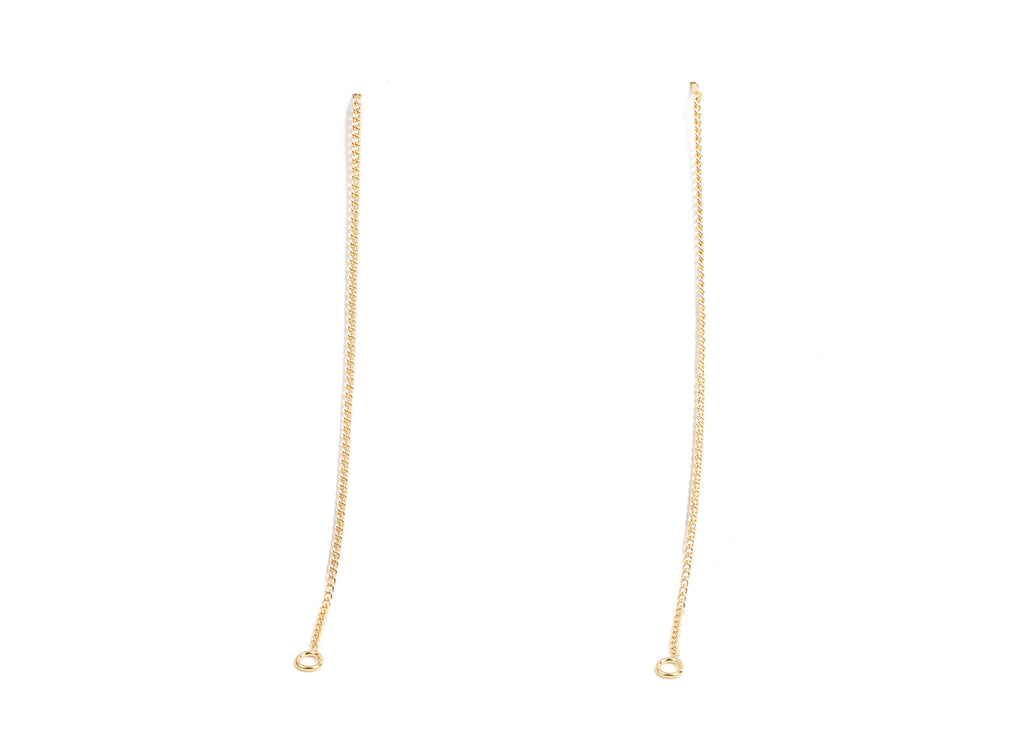 18 Gold Plating Brass Ear Wires – Simple Style Fish Hook with inside Loop – DIY Jewelry Making Supplies - 84.72 x1.12 x0.47mm - RGP2915 - DOMEDBAZAAR
