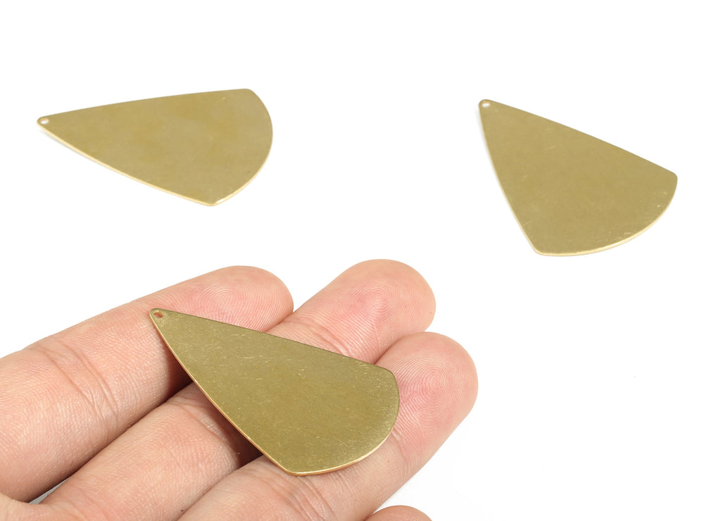 Personalized stamping blank - Brass Drop Earring Charms - Raw Brass Drop Pendant - Earring Findings  - 42x30x0.8mm - PP3770 - DOMEDBAZAAR
