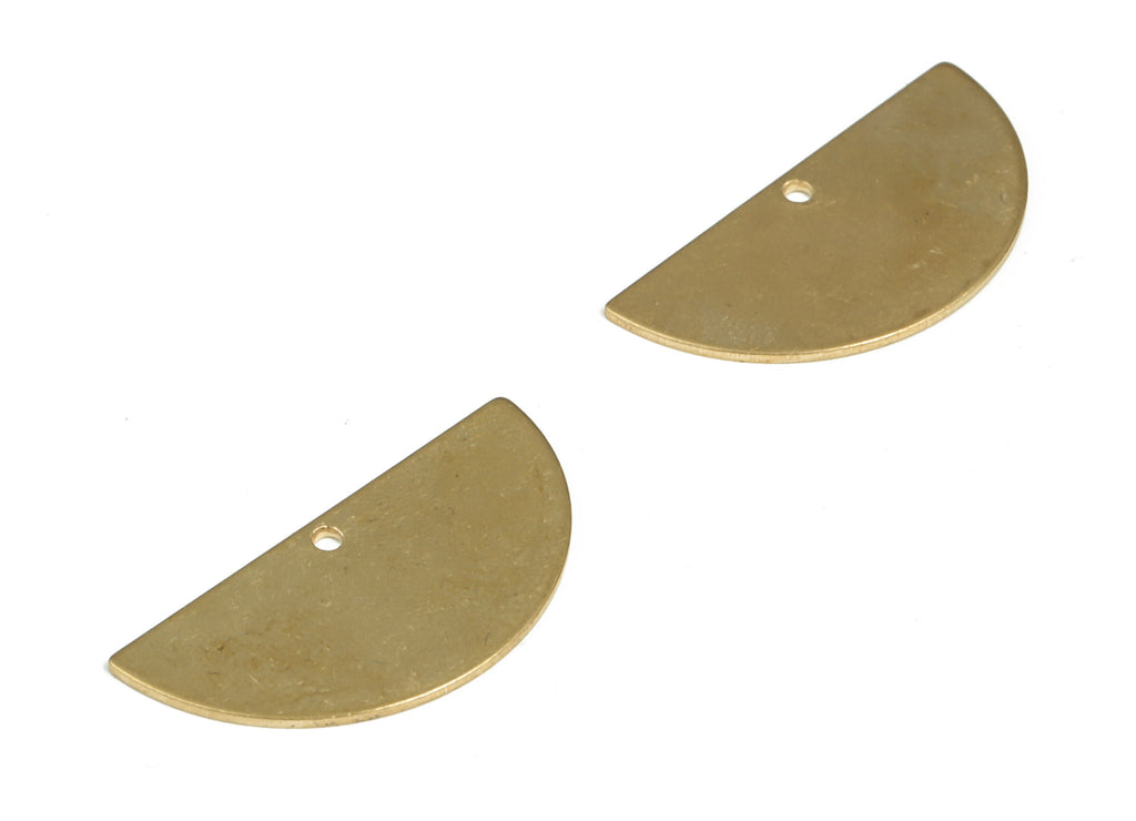 Personalized stamping blank - Brass Half Moon Earring Charms - Raw Brass Semi circle Pendant - Earring Findings  - 30x15x0.81mm - PP3780 - DOMEDBAZAAR