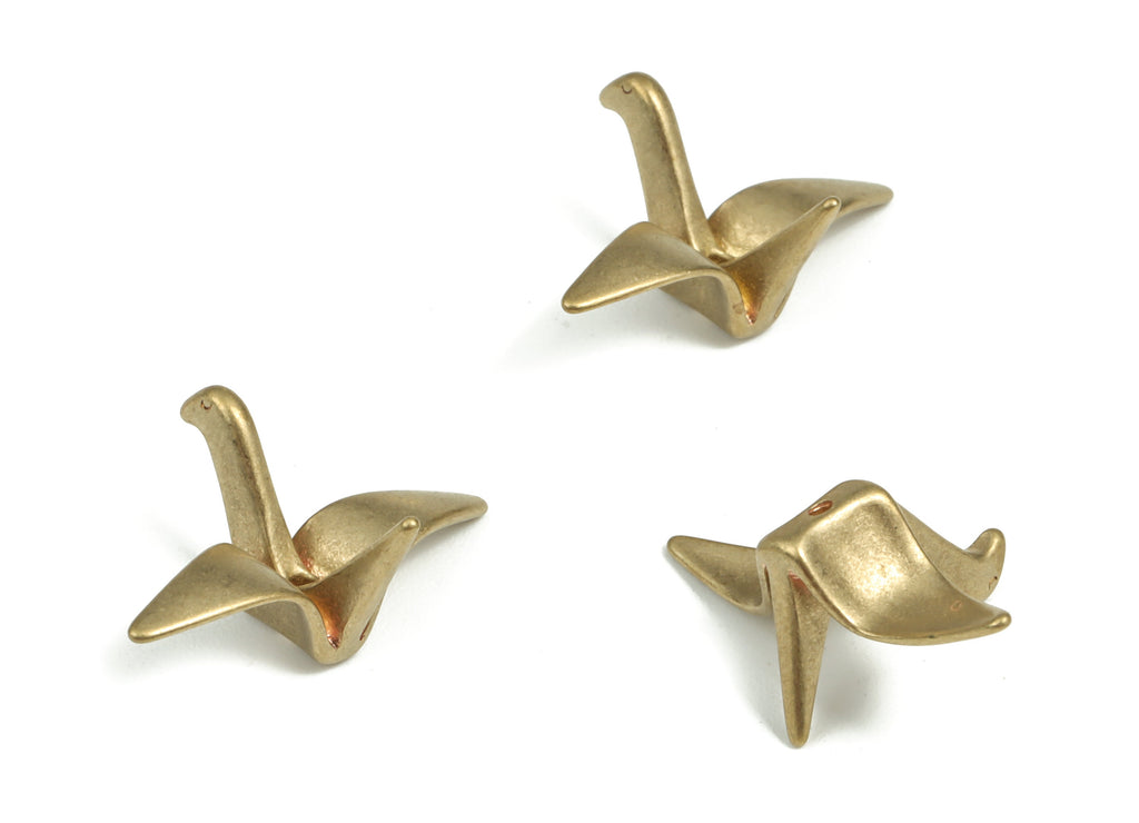 Brass Asuka Earring Charms - Raw Brass Asuka Pendant - Earring Findings - Jewelry Making Supplies - 21.73x14.7x9.35mm - PP3963 - DOMEDBAZAAR