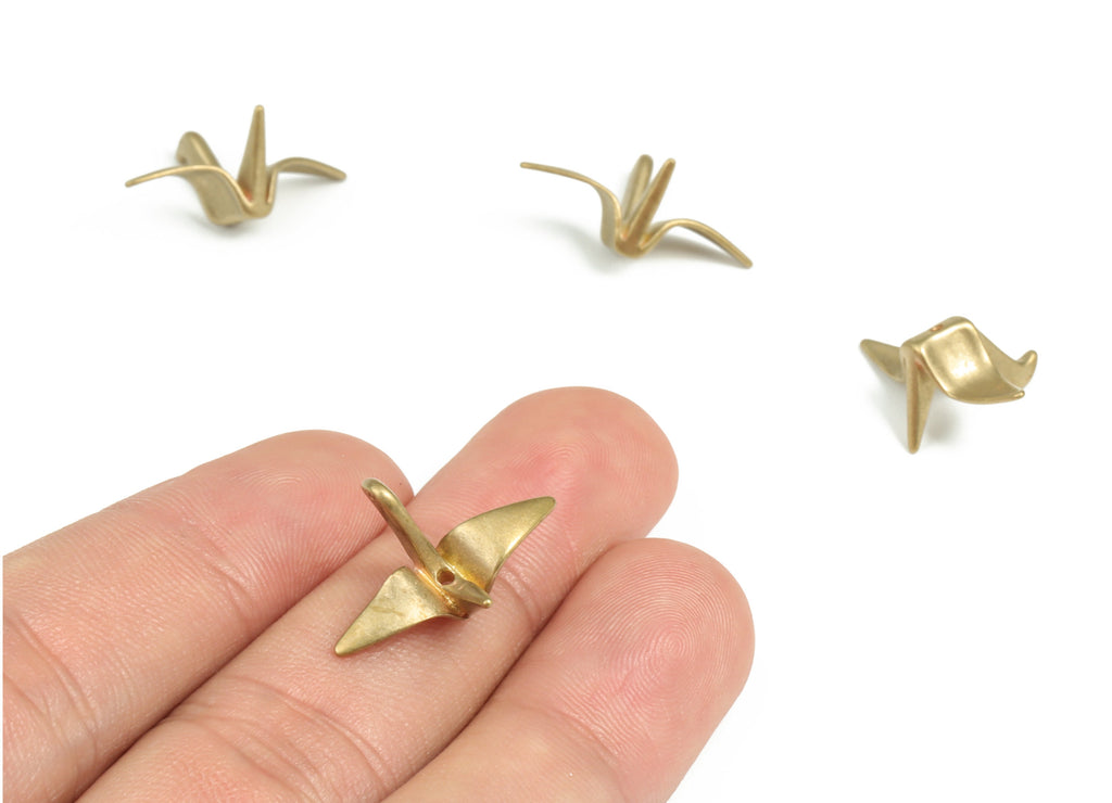 Brass Asuka Earring Charms - Raw Brass Asuka Pendant - Earring Findings - Jewelry Making Supplies - 21.73x14.7x9.35mm - PP3963 - DOMEDBAZAAR