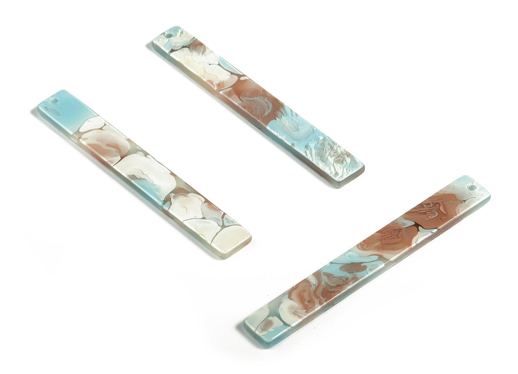 Acrylic Long Stick Charms - Acrylic Bar Pendant - Earring Findings  - Jewelry Supplies - Color Code: A585 - 59.88x7.83x2.63mm - AC1049-A585 - DOMEDBAZAAR