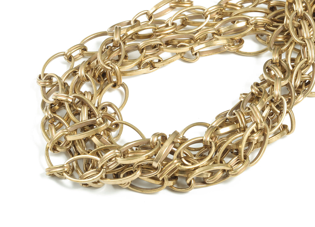 Raw Brass Oval Rolo Cable Chain - Round Link Cable Chain - Oval Paper Clip Layering ChainFor Necklace Bracelet - 0.68&quot;x0.40&quot;x0.08&quot; - CC1182 - DOMEDBAZAAR