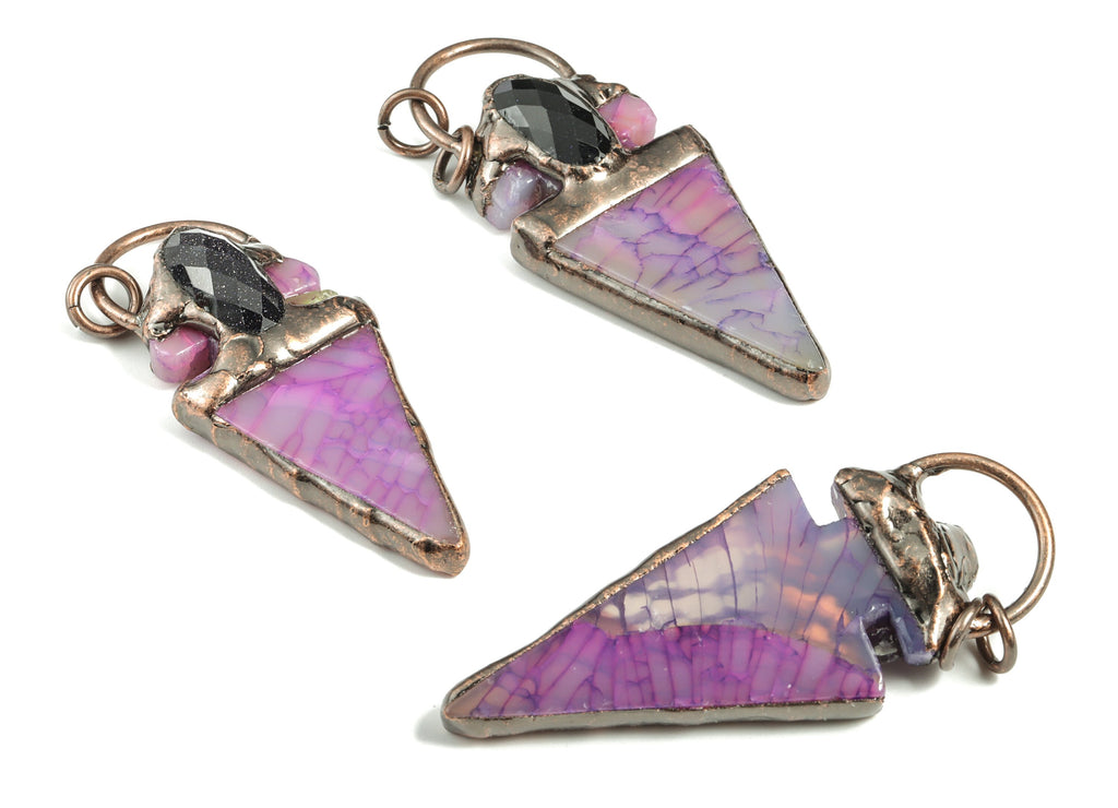 Blue Goldstone Triangle Pendant – Agate Earring Charms –Average Size - Gemstone Jewelry Charms – 73.55 x 29.5 x 13.25mm – NS1361 - DOMEDBAZAAR