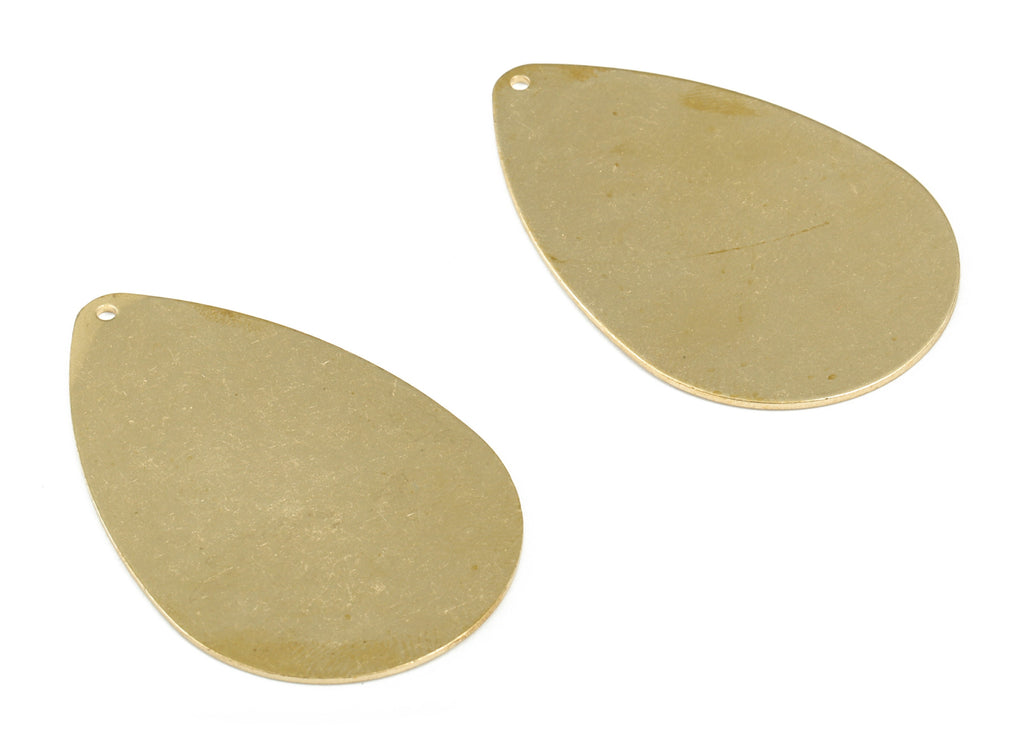 Personalized stamping blank - Brass Drop Earring Charms - Raw Brass Drop Pendant - Earring Findings  - 43x28x0.93mm - PP3838 - DOMEDBAZAAR